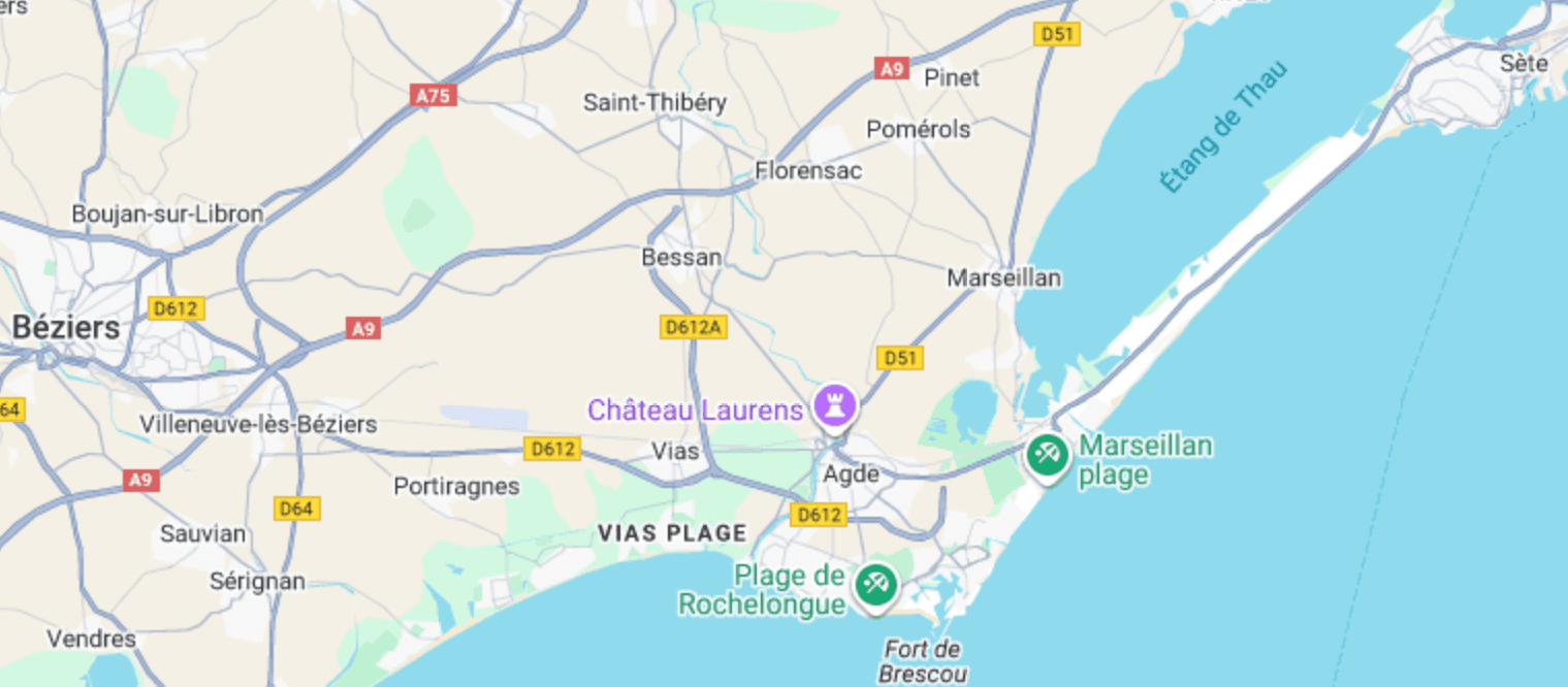 Carte de la zone d'intervention MAD Auto Moto